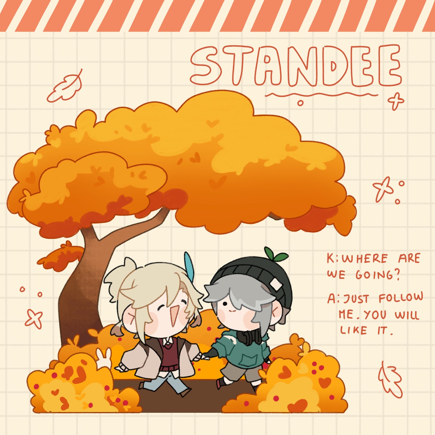 [OUT OF STOCK] Wood standee - Autumn Alhaitham/Kaveh