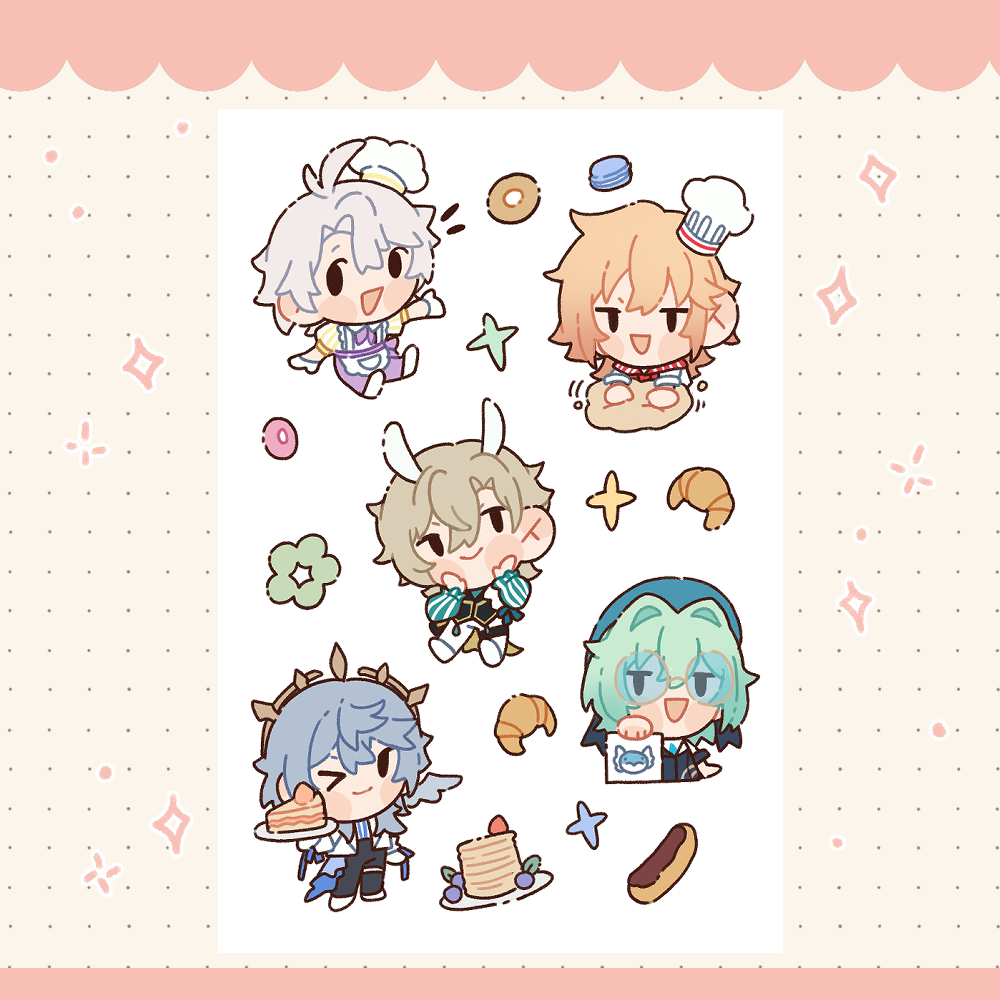 [STOCK] Sticker sheet - HSR Bakery