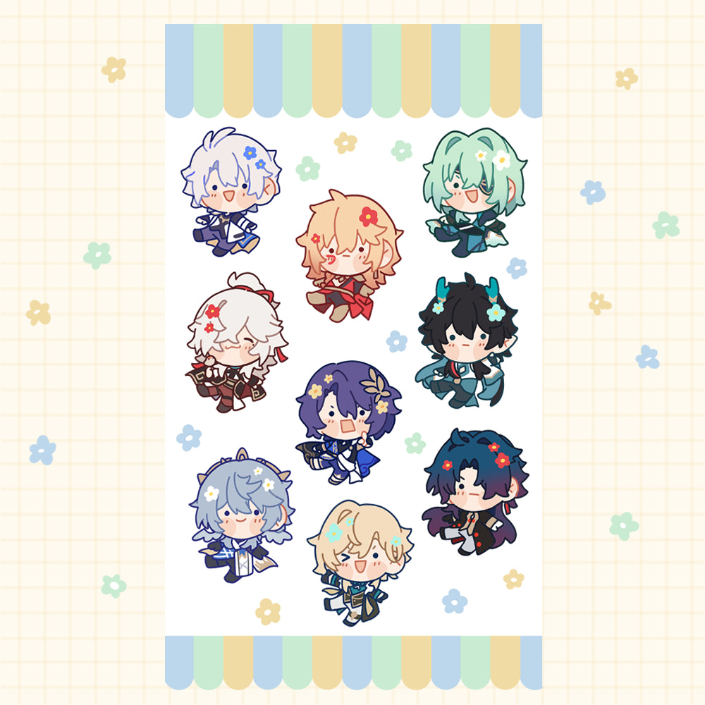 [STOCK] Sticker sheet - HSR flowers