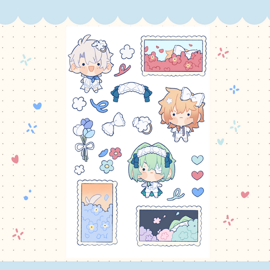 [STOCK] Sticker sheet - White Collection Amphoreus