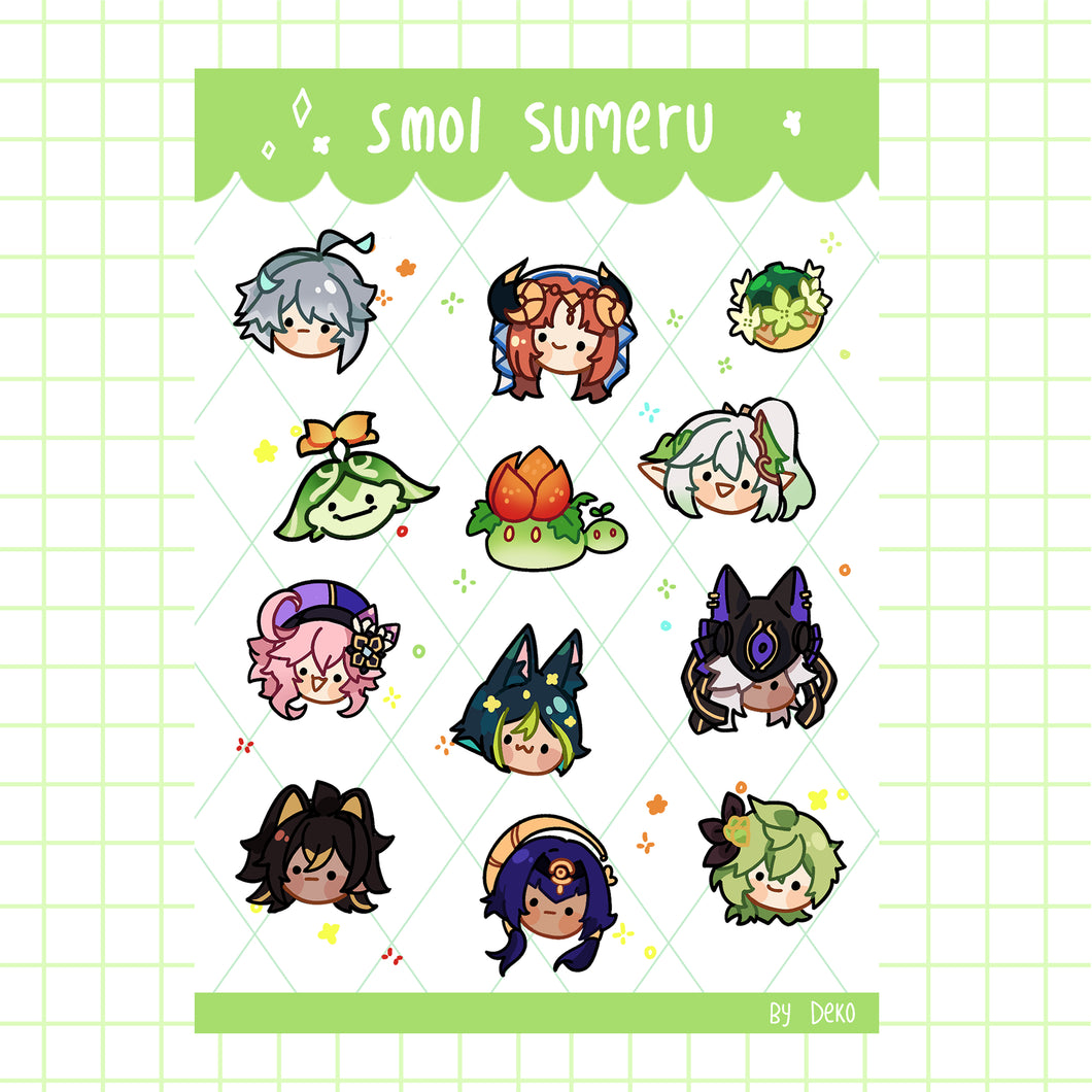 [OUT OF STOCK] Genshin Impact stcikersheet- Smol Sumeru